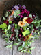 Flower farmer florist Georgie Newbery creates sheafs of flowers for coffins using simple sustainable floristry techniques & in this demonstration she will show you how you too can make such flowers as tributes & for sympathy. Suitable for professional florists & people who love to design with flowers for pleasure.