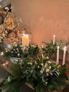 Join Georgie online for a cheery Christmas tablescape demo.Using freshly foraged ingredients from the garden Georgie will make a Christmas table centre with candles, and show you how you can add charming foraged details to your Christmas table to make it really celebratory. Christmas at Common Farm Flowers. 